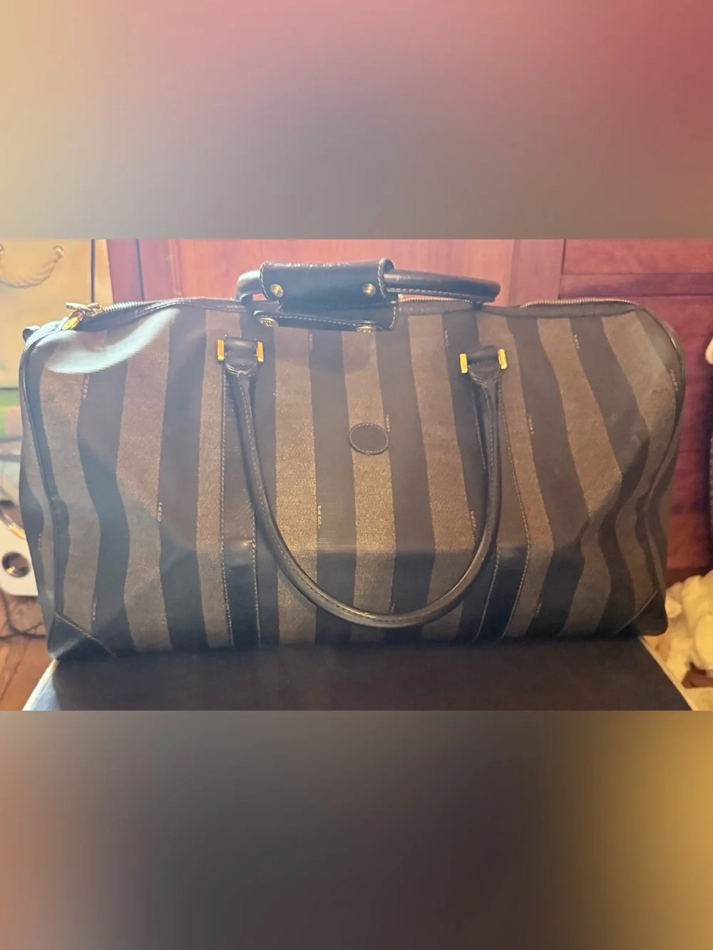 Fendi Penguin Striped Tote Bag